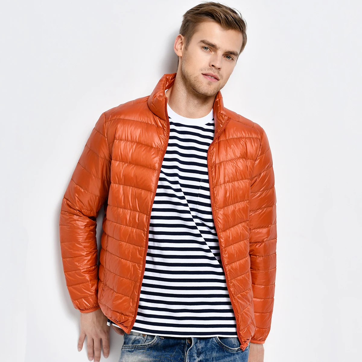 

2019 New Winter Down Jacket Men 90 White Duck Down Jacket Stand Collar Ultralight Down Jacket Male Parka Chaqueta Pluma Hombre