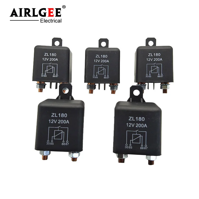 5 Pcs New Dc12v 24v 200a Large Current Car Starter Relay