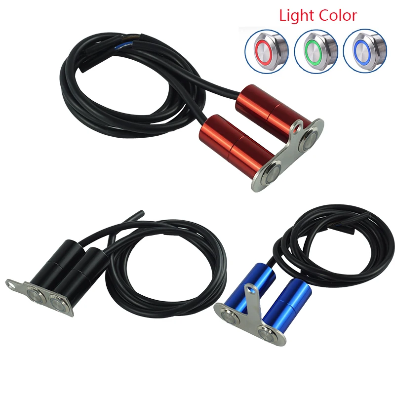 

Motorcycle Switch Handlebar Adjustable Mount Waterproof ON-OFF Button For Headlight Fog Light Horn Start Kill Switch with LED