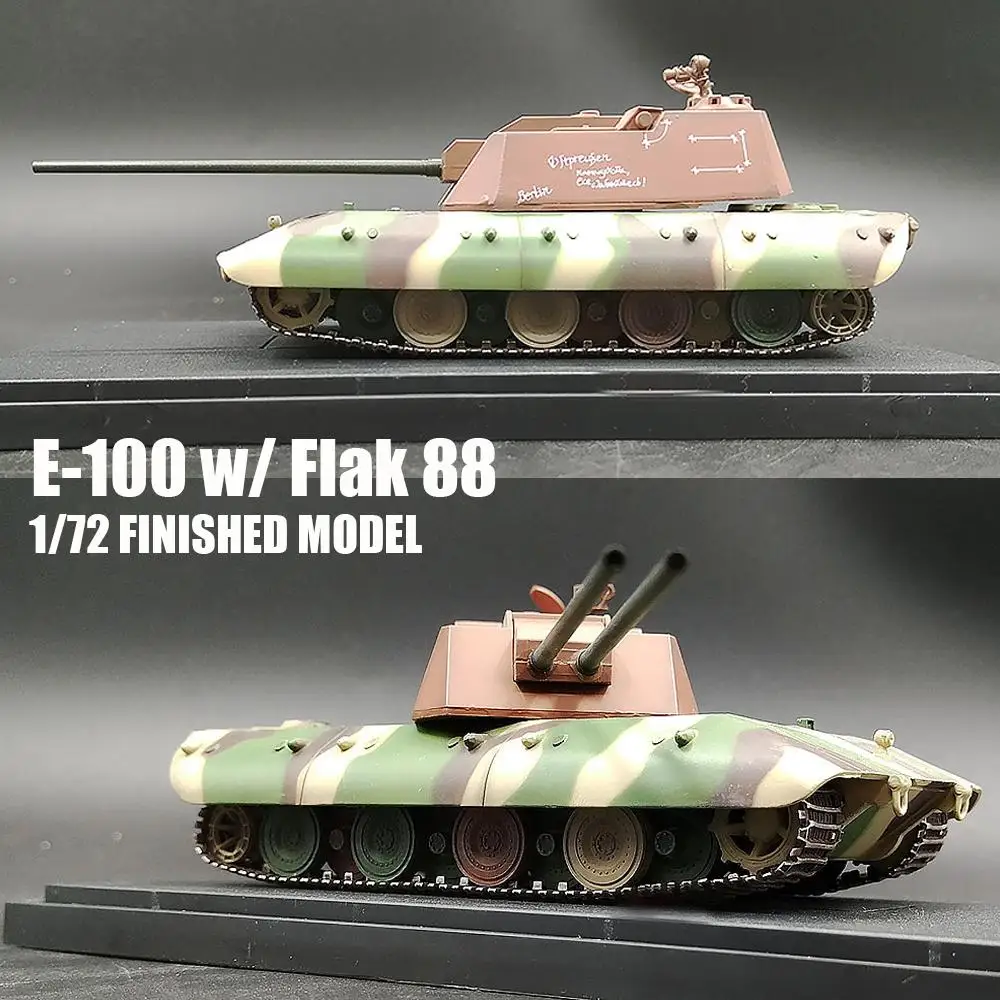 WWII немецкий E 100 w/Flak 88 1/72 без литья под давлением модель готового танка| |