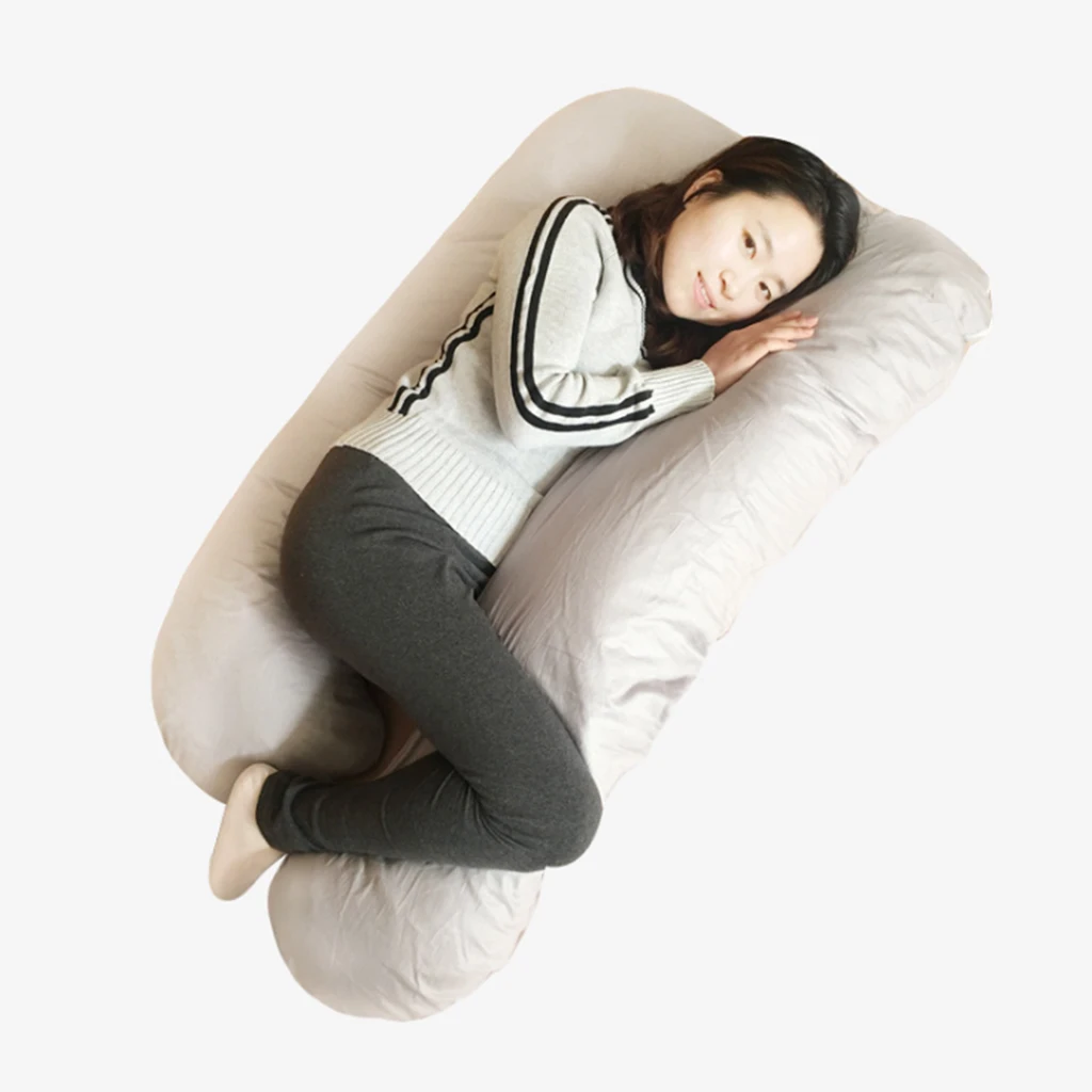 Full Body Pregnancy Pillow - Maternity Pillow for Pregnant Women - U Shaped Body Pillow With Zip Pillow Cover 9 Colors