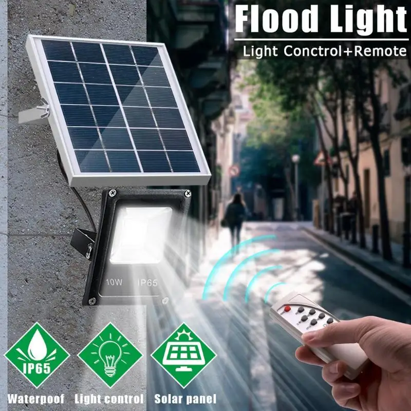 

10W 4500LM 20LED IP65 Waterproof LED Solar Flood Light with Remote Control