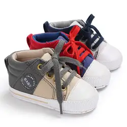 Для первых шагов малыша Мокасины Повседневное детская обувь для мальчиков и девочек мягкой подошвой парусиновая обувь Горячая Распродажа
