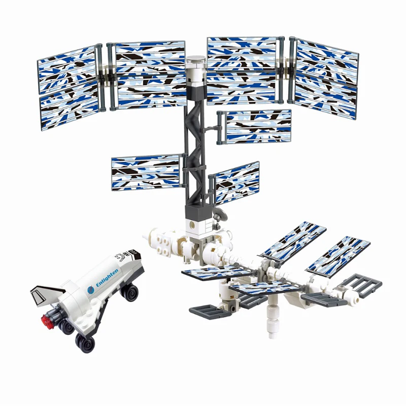 

International Space Station Center Shuttle Satellite Science Building Blocks Compatible