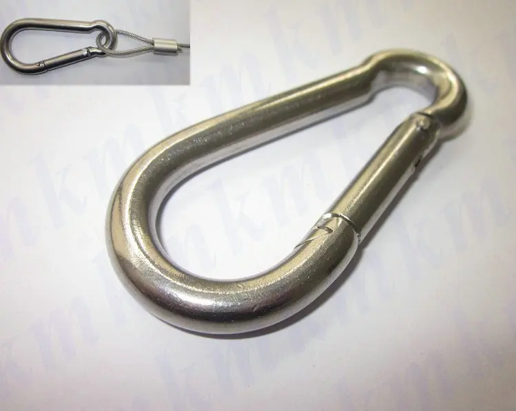 M10x100 мм большие карабины из нержавеющей стали DIN5299C|stainless spring hook|snap hookslarge snap hooks |