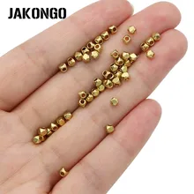 JAKONGO золотой цвет медные бусины-спейсеры Круглые бусины для изготовления ювелирных изделий браслет DIY аксессуары ручной работы ремесло 80 шт./лот