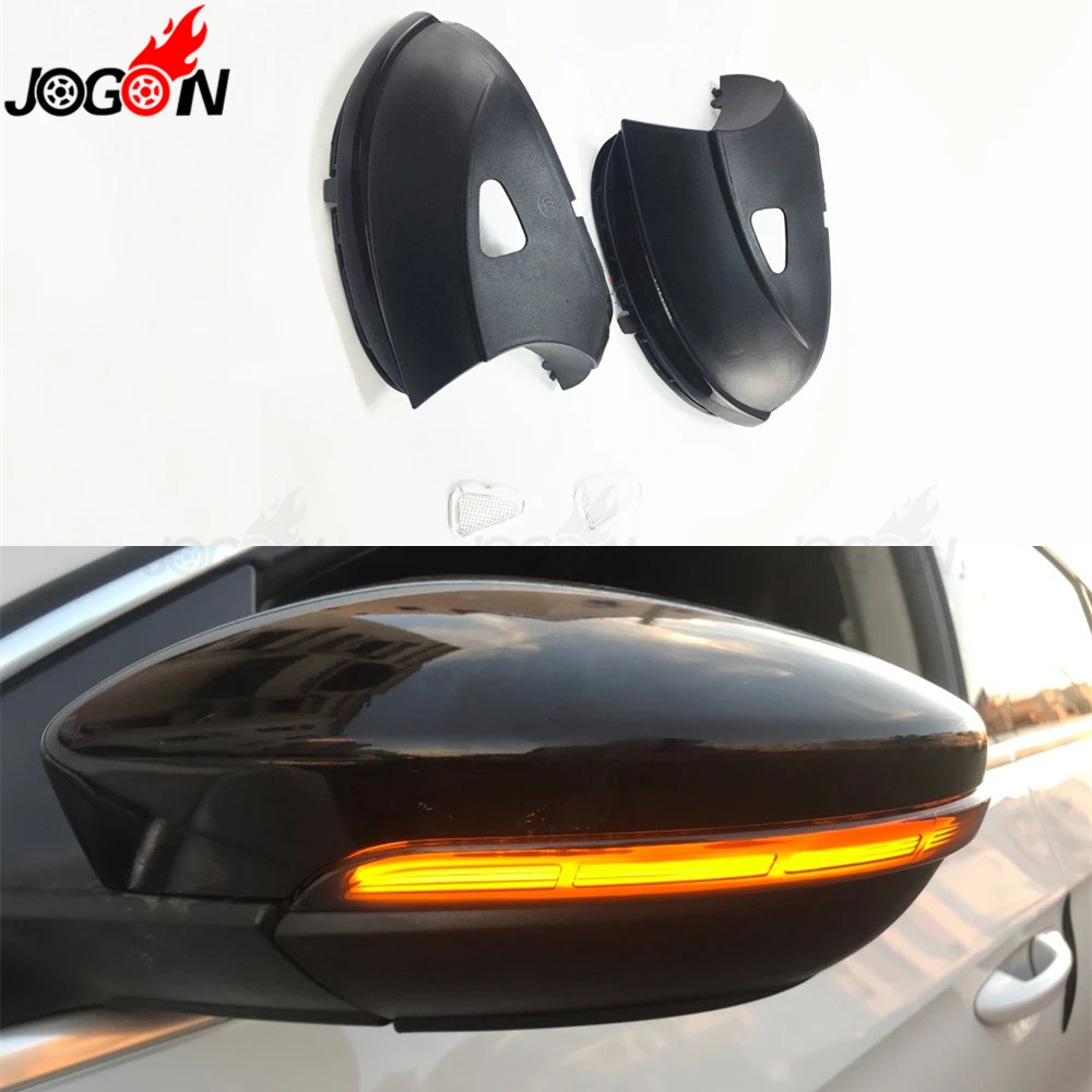 For VW Passat B7 CC Scirocco Jetta MK6 EOS Dynamic Turn Signal LED Side Wing Rearview Mirror