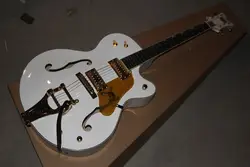 Новый Gretsch Сокол 6120 ДЖАЗ Полу Bigsby тремоло белый Электрогитары в наличии с Hardcase