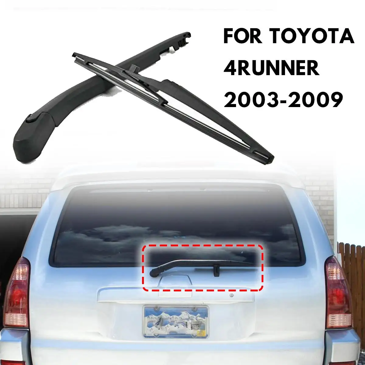 

2Pcs OEM 85241-35031 For TOYOTA 4RUNNER 2003-2009 Rear Wiper Blade And Arm Windscreen Rubber Car Accessories Rear Window