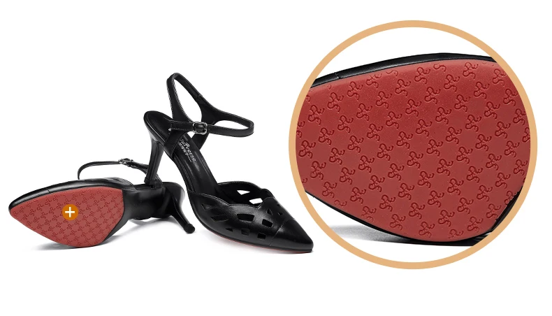 Universe/Элегантные женские летние босоножки из натуральной кожи на высоком тонком каблуке с острым носком; стильная женская обувь с перфорацией; сандалии; ; G170