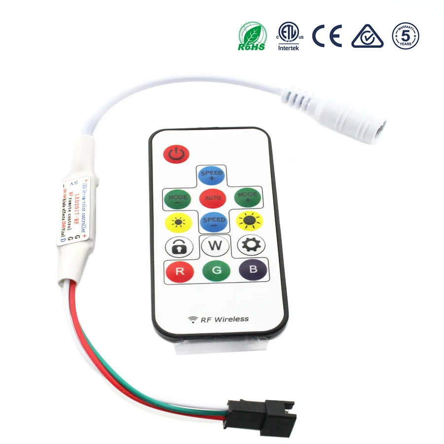 

DC 5V LED RGB controller 14key mini WS2812b rgbw rgbww control remote for light SP103E 2835 5050 5630 striplight magic home