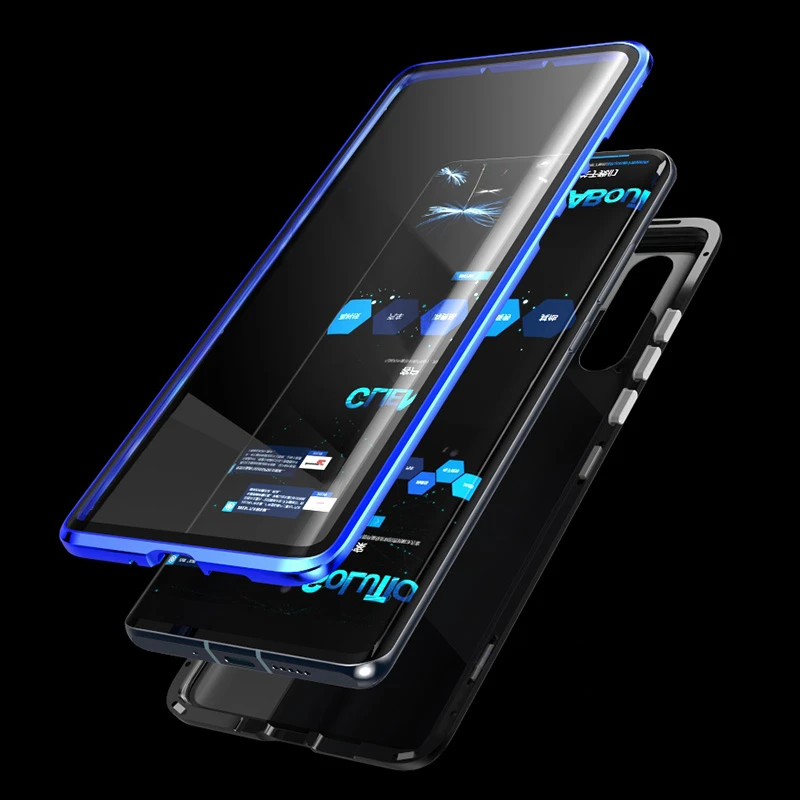 Clear Full Body 360 Protective Case For Huawei P30 Pro Magnetic Aluminum Metal Armor Bumper Magnet Covers Huawei P30 Pro Case On Clear Full Body 360 Protective Case For Huawei P30 Pro Magnetic Aluminum Metal Armor Bumper Magnet Covers Huawei P30 Pro Case On