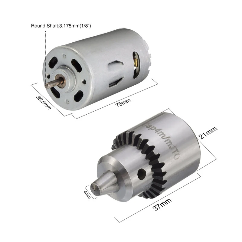 DC 12-24V токарный пресс 555 шаровой подшипник двигателя с сверлильным патроном и монтажным кронштейном мотор-редуктор