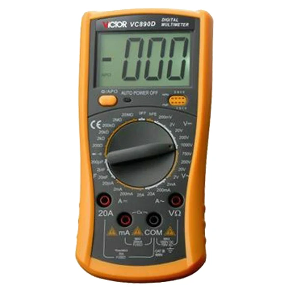 

New Style Victor VC890D Plastic Shell Ohmmeter AC DC Testing 3 1/2 Digital Multimeter streamline