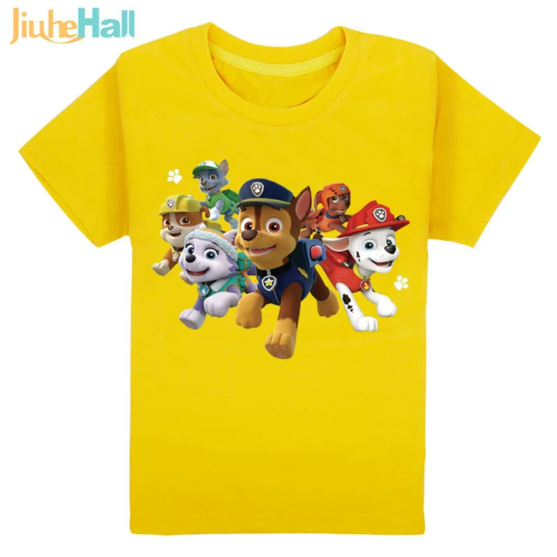 7 Types Hot Sale Kids Cartoon Paw Dog T-Shirts 100% Cotton Boy Girls Tee Tops Fashion Print Clothing For Kids 2-6 y CMB131 (7)