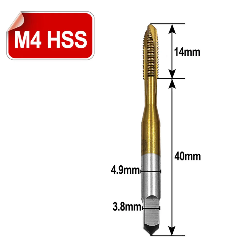 M3/M4/M5/M6/M8 HSS Метрическая прямая резьба винтовой кран