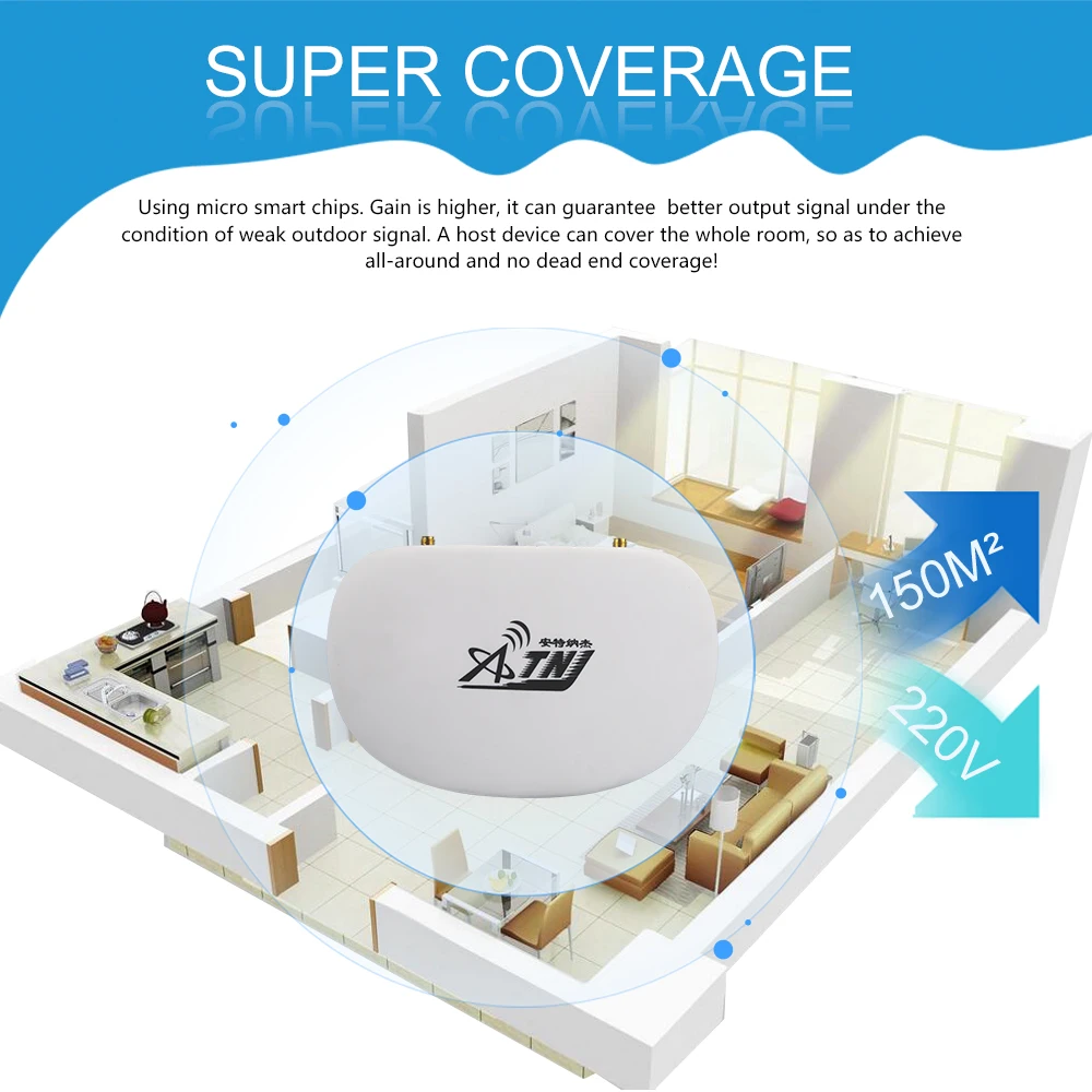 ATNJ 70dB ALC CDMA 850 B5 мобильный телефон усилитель сигнала 2g 3g с функцией GSM UMTS МГц