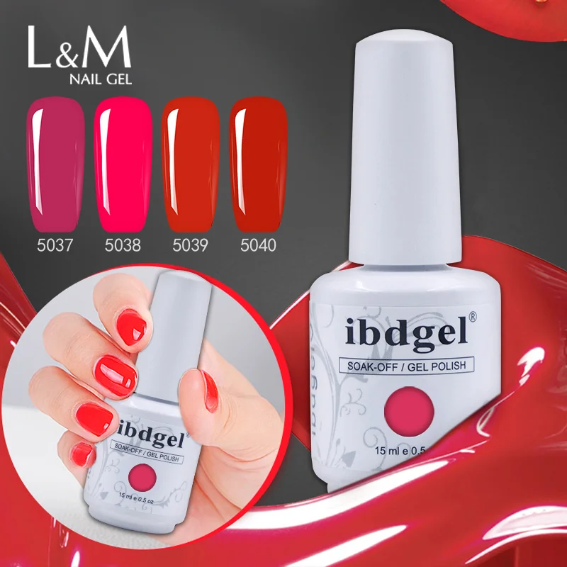 1 Pcs ibdgel Brand 15 ml Gel nail polish soak off 120 color UV nail gel