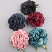 New Arrival 10PCs 80MM Handmade Fabric Flowers DIY Jewelry Findings Ornament Accessories Girls Hair Clips Headband Garment Decor