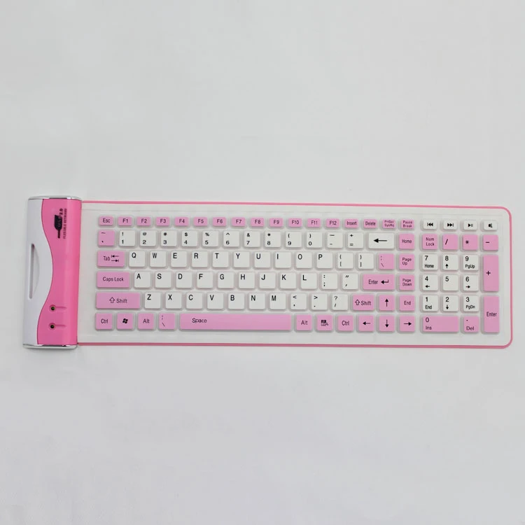 

83Key Colorfast Printed Technology No Typing Noise Flexible Silicone Keyboard 83Key Colorfast