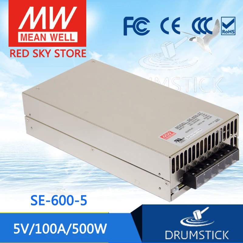 Только в том случае, 11,11) бренд MEAN WELL представляет SE-600-5(1 шт.) 5V 100A meanwell SE-600 5V 500W один Выход Питание