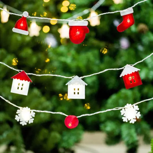 

Christmas Pendant Drop Ornaments 2.5M LED Battery Operated String Fairy Light Warm White Christmas Decoration For Home