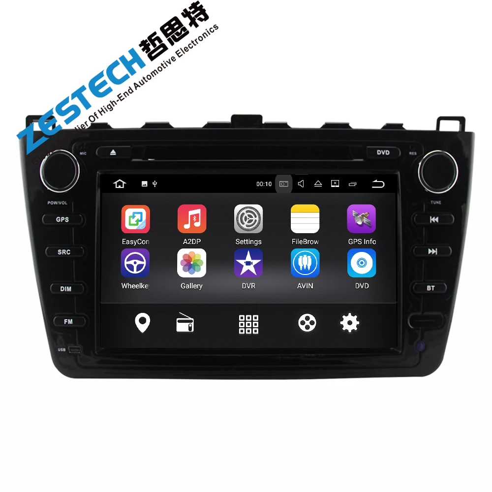 Top android 7.1 car dvd player for Mazda 6 2008-2012 with radio/gps/wifi/3g/USB/ TV/OBD/Camera/Steering whell control/Bluetooth 0