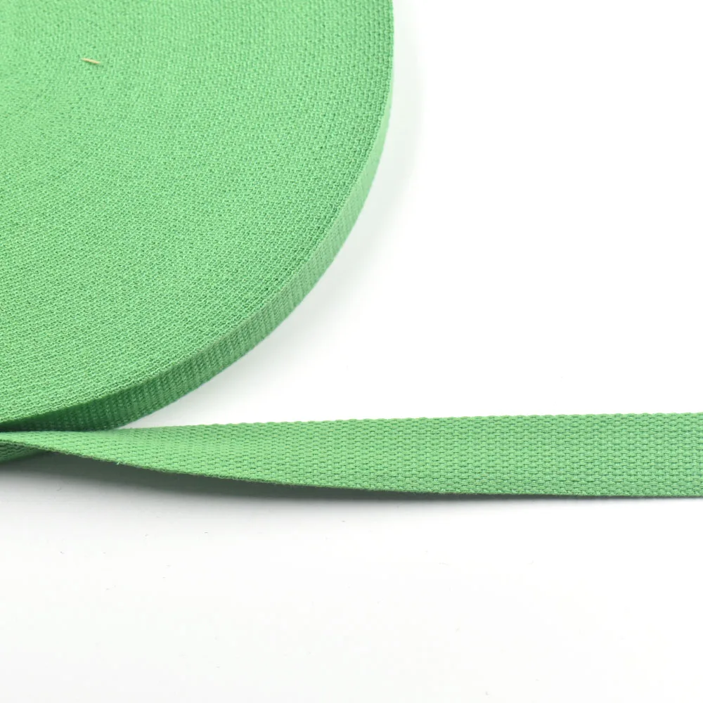 25 шт. Набор для брелоков и 5 ярдов Хлопок Тканые " 25 мм тесьма много цветов выбор - Цвет: Green Webbing