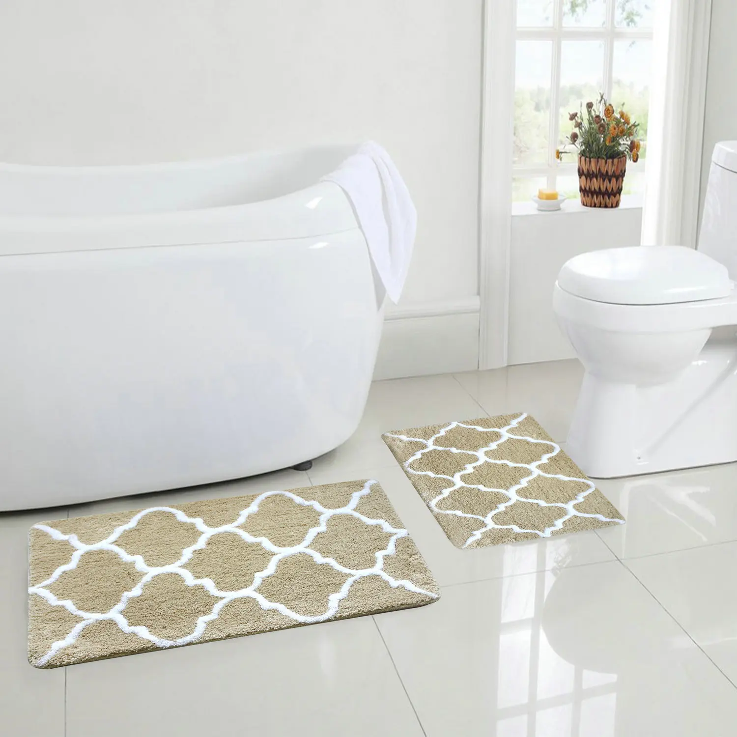 SunnyRain 1 предмет коврик для ванной комнаты кухонные коврики Нескользящие - Цвет: Beige