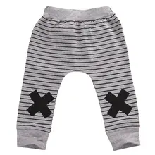 New Infant Baby Boys Girls Warm Cotton Striped Monster Corss Sport Bottom Pants Leggings Harem Pants Boys Pants 0-2Y