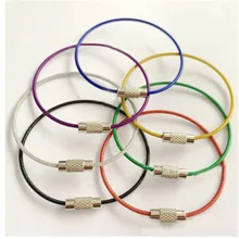 7 различных цветов проволока из нержавеющей стали шнур для связки ключей автомобиль брелки-цепочки для наружного пеший Туризм Key Holder шт./лот
