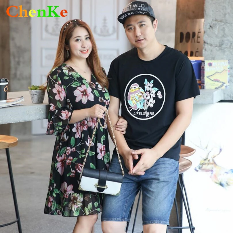 

ChenKe 2018 New Brand Spring Summer Dress Women Clothing Vintage Flower Dress Plus Size Maxi Dresses Big Size Casual Dress