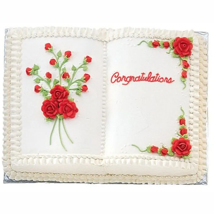 3D Open Book Birthday Cake Pan 1