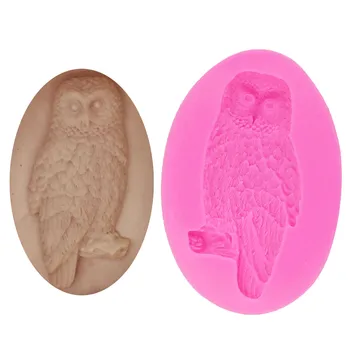 

M0393 Owl shape fondant 3D molds, silicone mold, candle moulds, cake decorating tools, chocolate moulds, bake ware