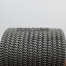 5 метров черный и белый 2 ядра 0,75 мм2 текстильный Электрический провод цвет плетеный провод Ткань покрытый шнур электропитания провода кабель