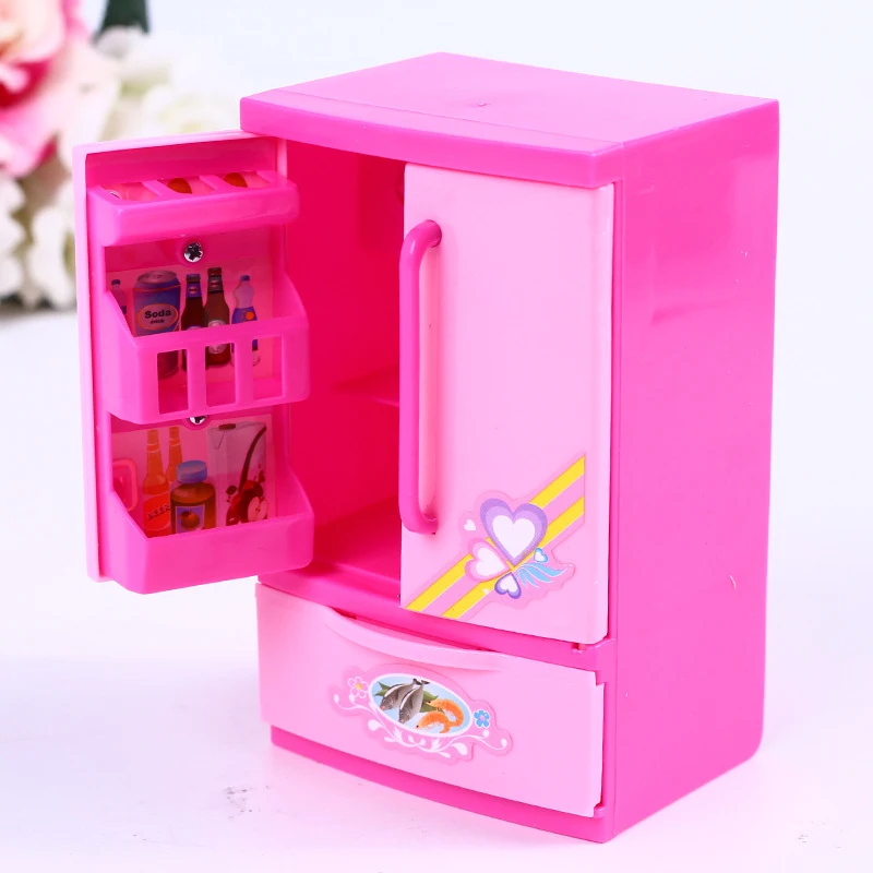 

Mini Simulation refrigerator toy Mini Kitchen Electrical Appliances toy Series Child Pretend Play Toy play house toy