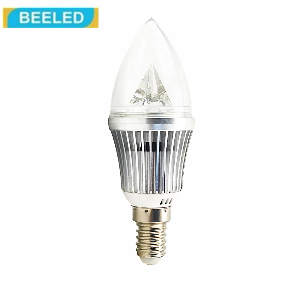

LED bulb E14 LED Candle bulb lamp Aluminum E14 3W Free shipping Wholesale home lighting AC85-265V led crystal lamp