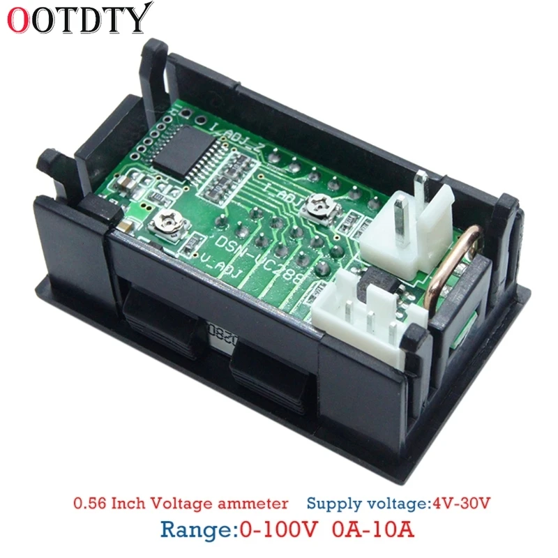 OOTDTY DC 0 100V 10A двойной светодиодный цифровой вольтметр Амперметр Напряжение