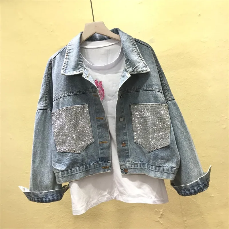 

2019 New Denim Jacket Women Jeans Coats Ladies Loose Boyfriend Streetwear Harajuku Vintage Autumn Female Basic Outerwear R791