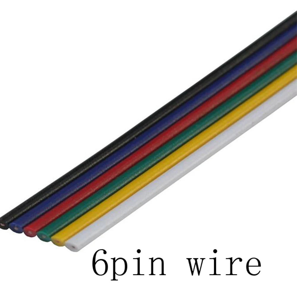 1 м/5 м/10 м/20 м светодиодный шнур разъем 22AWG 2 контакта 3 4 5 контактов 6 для