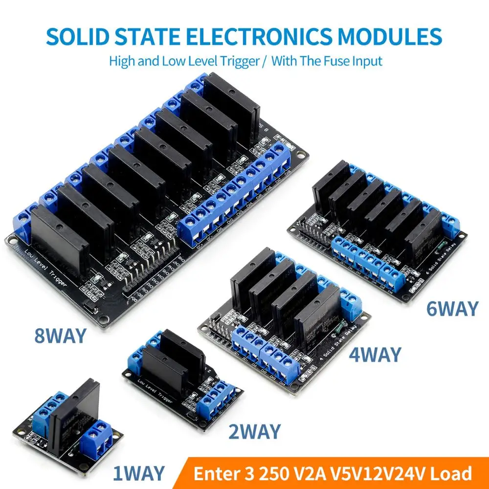 1 шт. 1 2 4 6 8 канальный 12 В DC релейный модуль твердотельный низкий уровень SSR AVR DSP G3MB-202P реле для Arduino