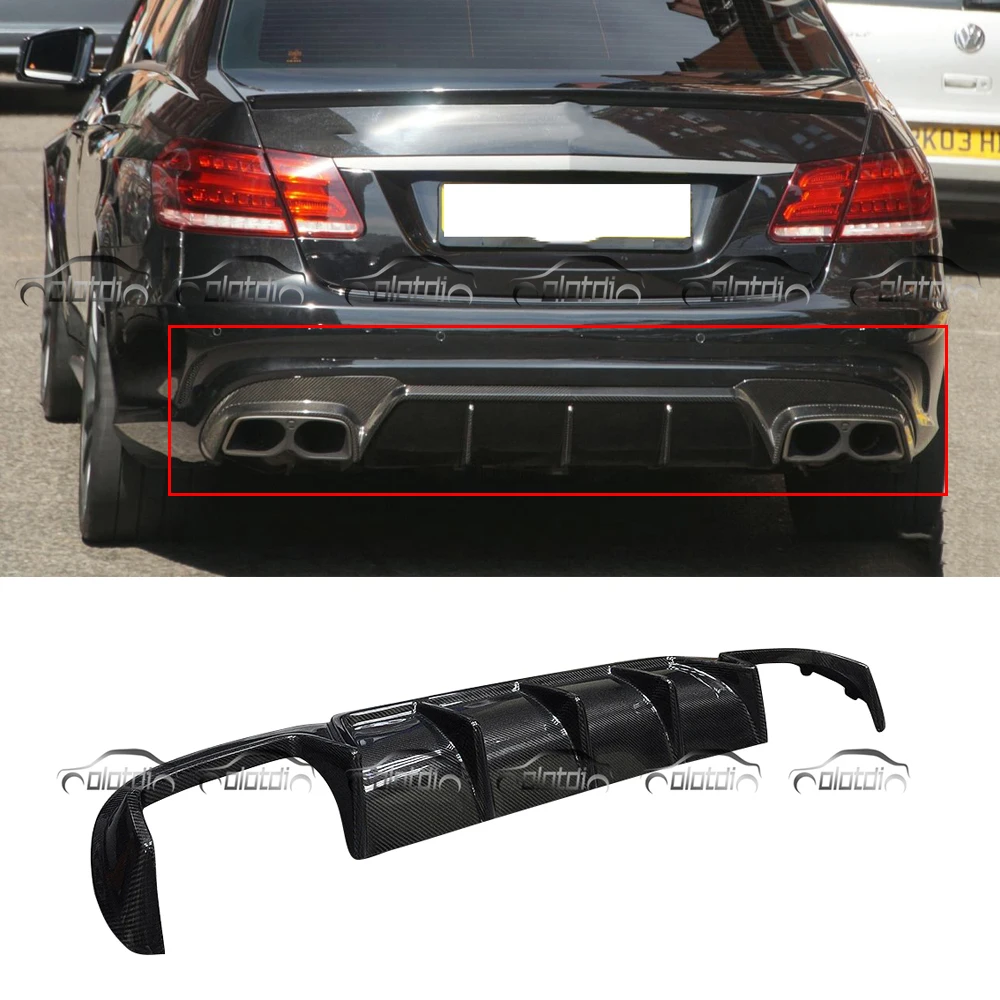 B Style Car Styling Carbon Fiber Rear Lip Bumper Spoiler Diffuser for Mercedes Benz W212 AMG