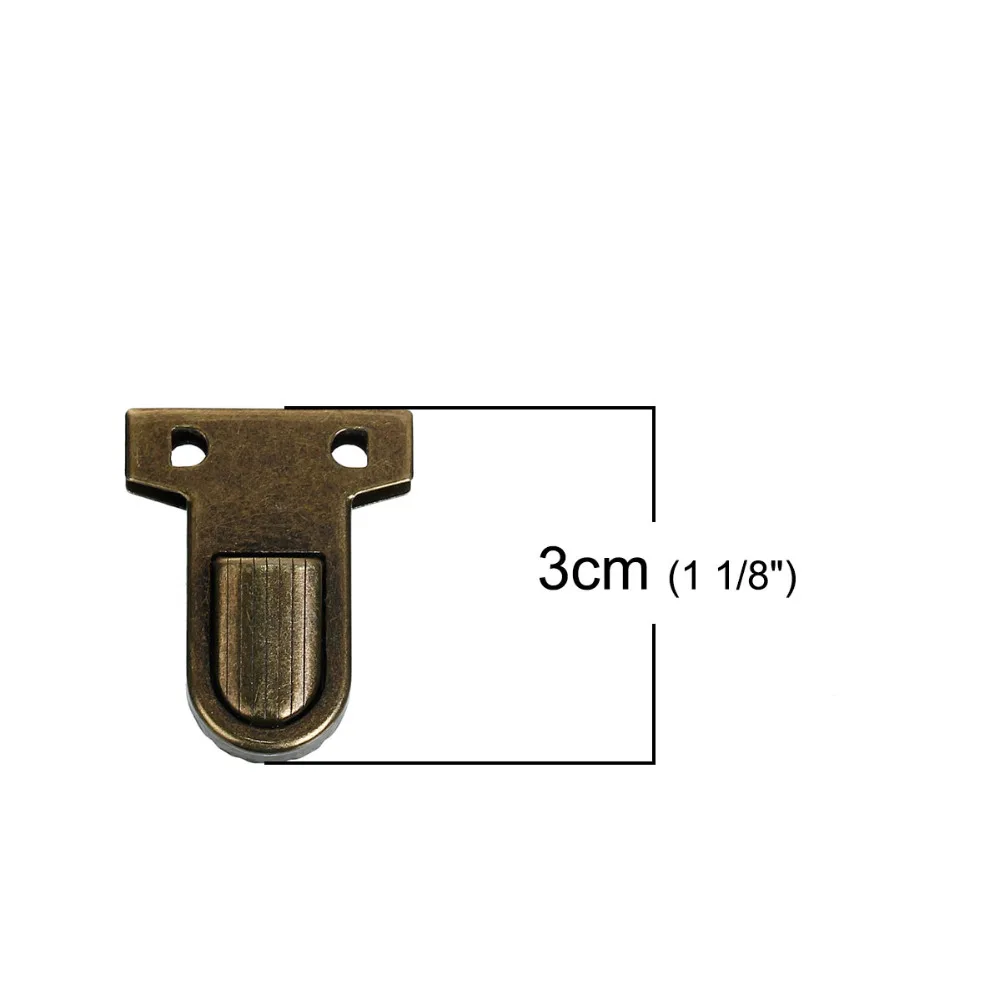 PACGOTH сплав на железной основе кошелек сумочка замок застежки застежка античная бронза 35 мм(1 3/") x 25 мм(1"), 3 комплекта(4 шт./компл