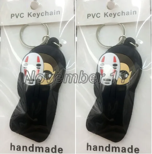 New 10Pcs Cute Cartoon Japanese anime Keychain Keyring Toy Figures For