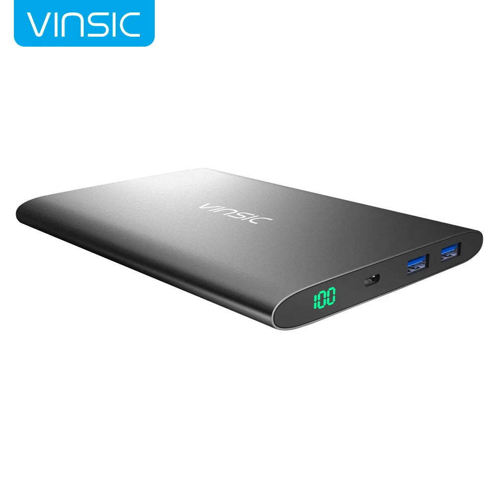 Vinsic Alien P2 20000mAh Power Bank Ultra Slim Dual 2.4A External Battery Portable Charger for iPhone,Samsung & More 4 Colors