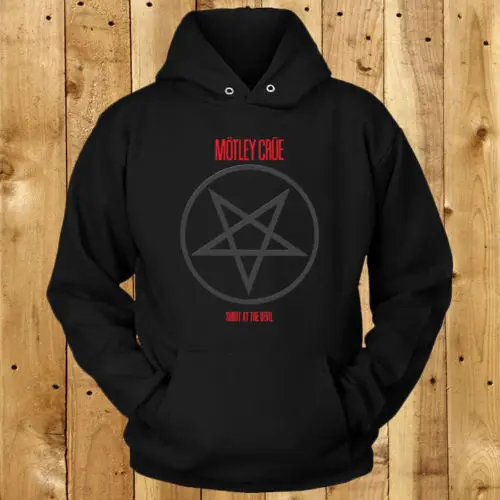 Motley Crue Pentagram Rock Band Logo Men's Black Hoodiein Hoodies & Sweatshirts from Men's