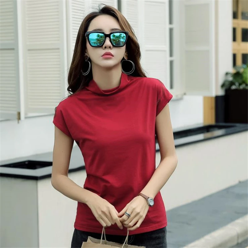 

Woman Plus Size summer 95% cotton T-shirts Female stretch Hedging Tops Lady Oversized Tees women spring loose Abrigo Manteau