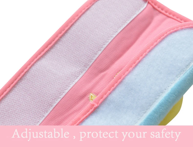 LOSFO Накладка для ремня безопасности автомобиля для детей Защита плеча вышивка плюшевая хлопковая подкладка мультфильм ремень безопасности автомобильные аксессуары