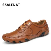 Men Leather Round Toe Dress Shoes Male Lace Up Front Oxford Shoes Men Fashion Flats Luxury Business Formal Shoes AA51508