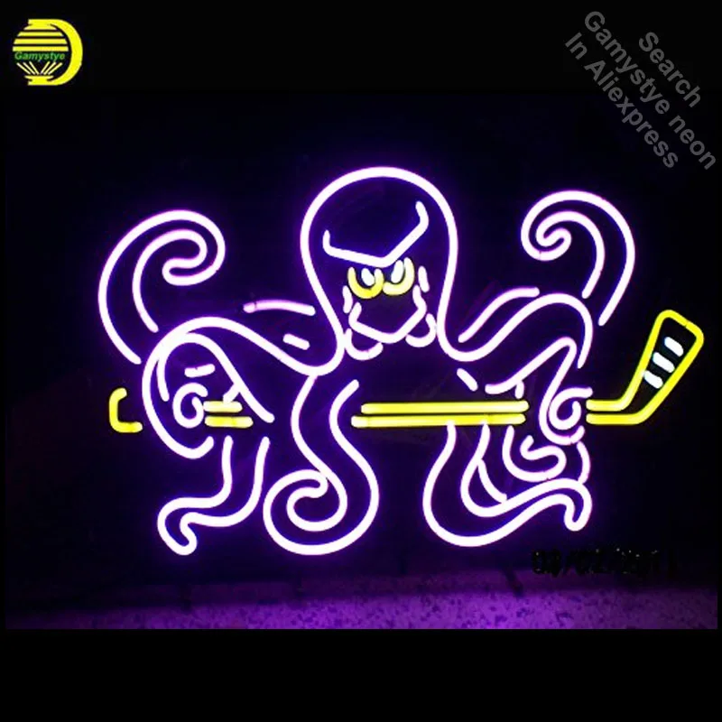 

Neon Signs for Sports Club DRW Octopus Hockey Iconic Sign Neon Light Sign arcade Neon Bulb Decorate Business Board Room dropship